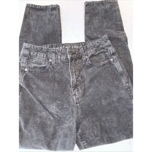 American Eagle Pants Womens 4‎ Gray Corduroy Straight Super High Rise Stretch